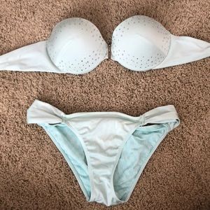 Rhinestone swimsuit from VS, pale blue